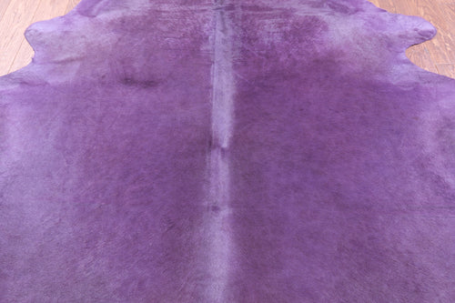 Purple Dyed Natural Cowhide Rug - Large 6' 8