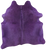 Purple Dyed Natural Cowhide Rug - Large 6' 8"H x 6' 2"W