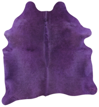 Thumbnail for Purple Dyed Natural Cowhide Rug - Large 6' 8