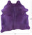Purple Dyed Natural Cowhide Rug - Large 6' 8"H x 6' 2"W