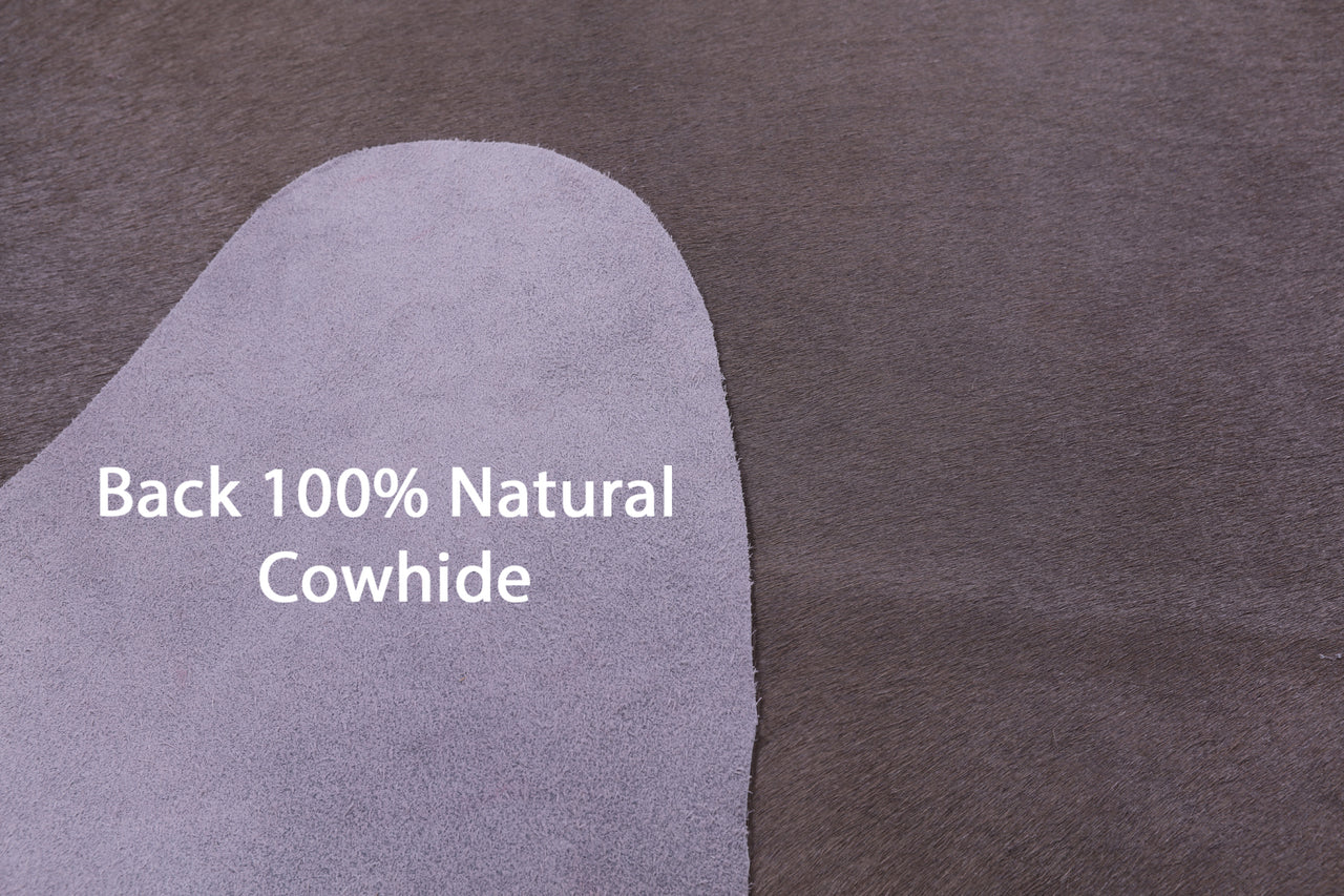 Grey Dyed Natural Cowhide Rug - X-Large 7' 2"H x 6' 0"W