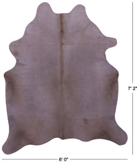 Thumbnail for Grey Dyed Natural Cowhide Rug - X-Large 7' 2