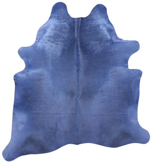 Blue Dyed Natural Cowhide Rug - X-Large 7' 3