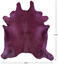 Thumbnail for Purple Dyed Natural Cowhide Rug - XX-Large 9' 0
