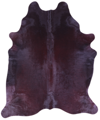 Thumbnail for Burgundy Dyed Natural Cowhide Rug - X-Large 7' 0