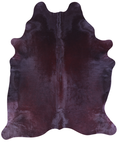 Burgundy Dyed Natural Cowhide Rug - X-Large 7' 0