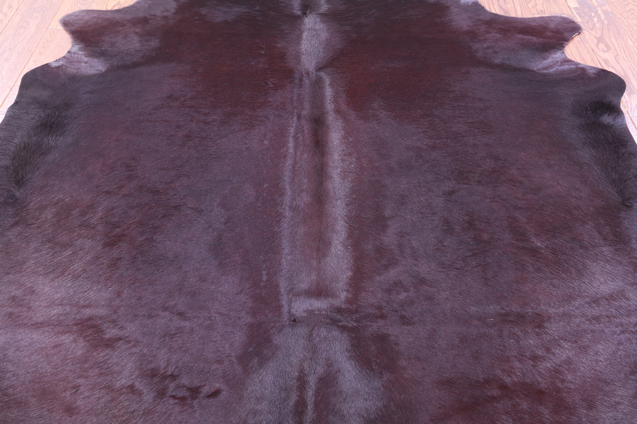 Burgundy Dyed Natural Cowhide Rug - X-Large 7' 0"H x 6' 1"W
