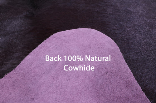 Burgundy Dyed Natural Cowhide Rug - X-Large 7' 0