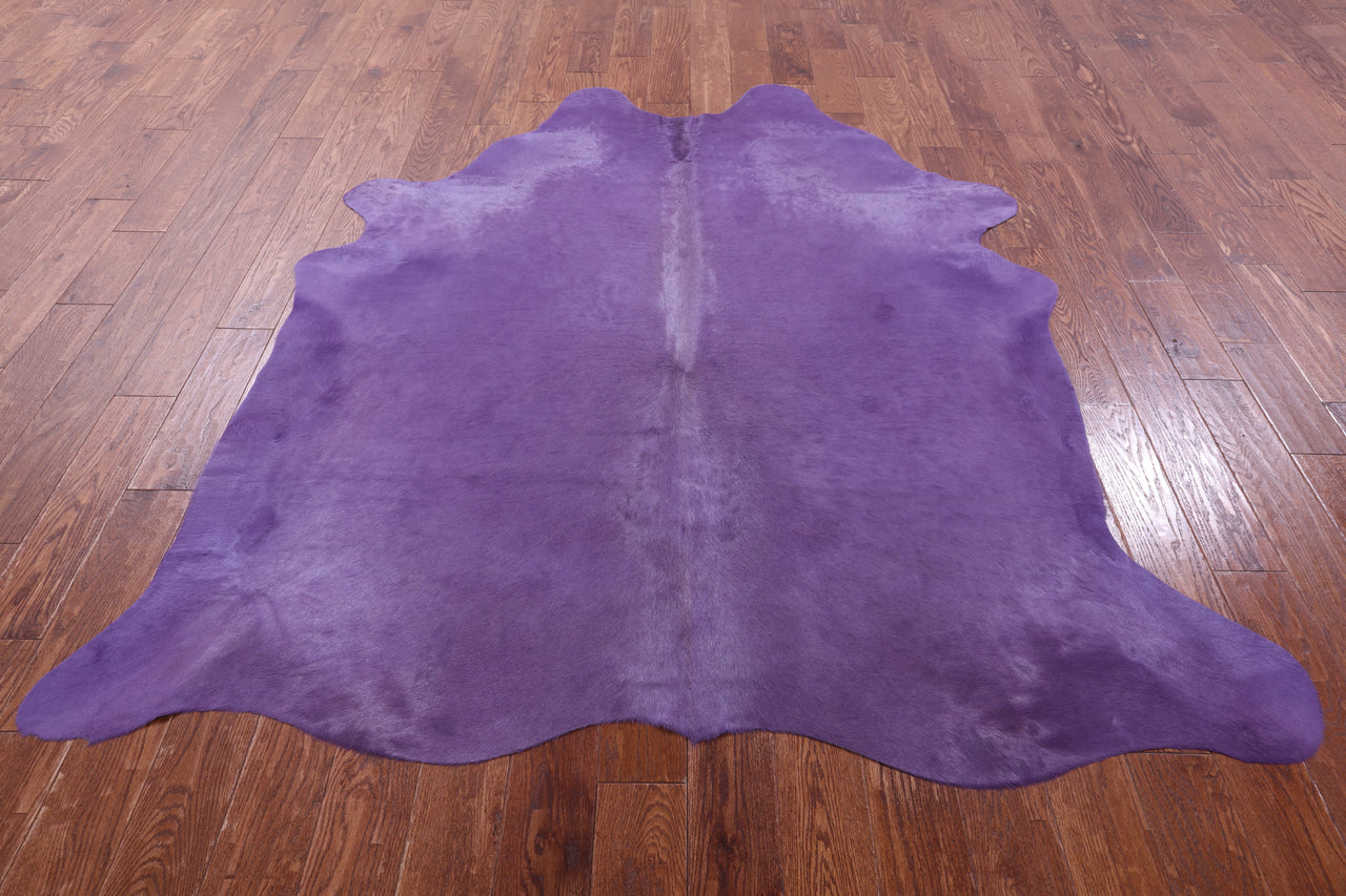 Purple Dyed Natural Cowhide Rug - X-Large 7' 3"H x 6' 4"W
