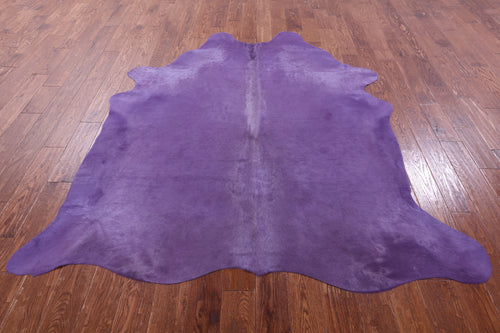 Purple Dyed Natural Cowhide Rug - X-Large 7' 3
