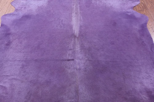Purple Dyed Natural Cowhide Rug - X-Large 7' 3
