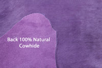 Thumbnail for Purple Dyed Natural Cowhide Rug - X-Large 7' 3