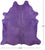 Purple Dyed Natural Cowhide Rug - X-Large 7' 3"H x 6' 4"W
