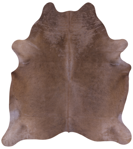 Brown Dyed Natural Cowhide Rug - XX-Large 7' 10"H x 6' 8"W