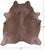 Brown Dyed Natural Cowhide Rug - XX-Large 7' 10"H x 6' 8"W