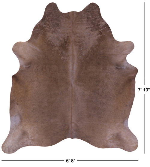 Brown Dyed Natural Cowhide Rug - XX-Large 7' 10