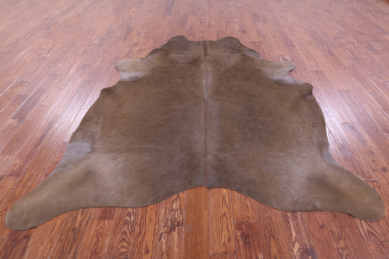 Brown Dyed Natural Cowhide Rug - XX-Large 7' 10"H x 6' 8"W
