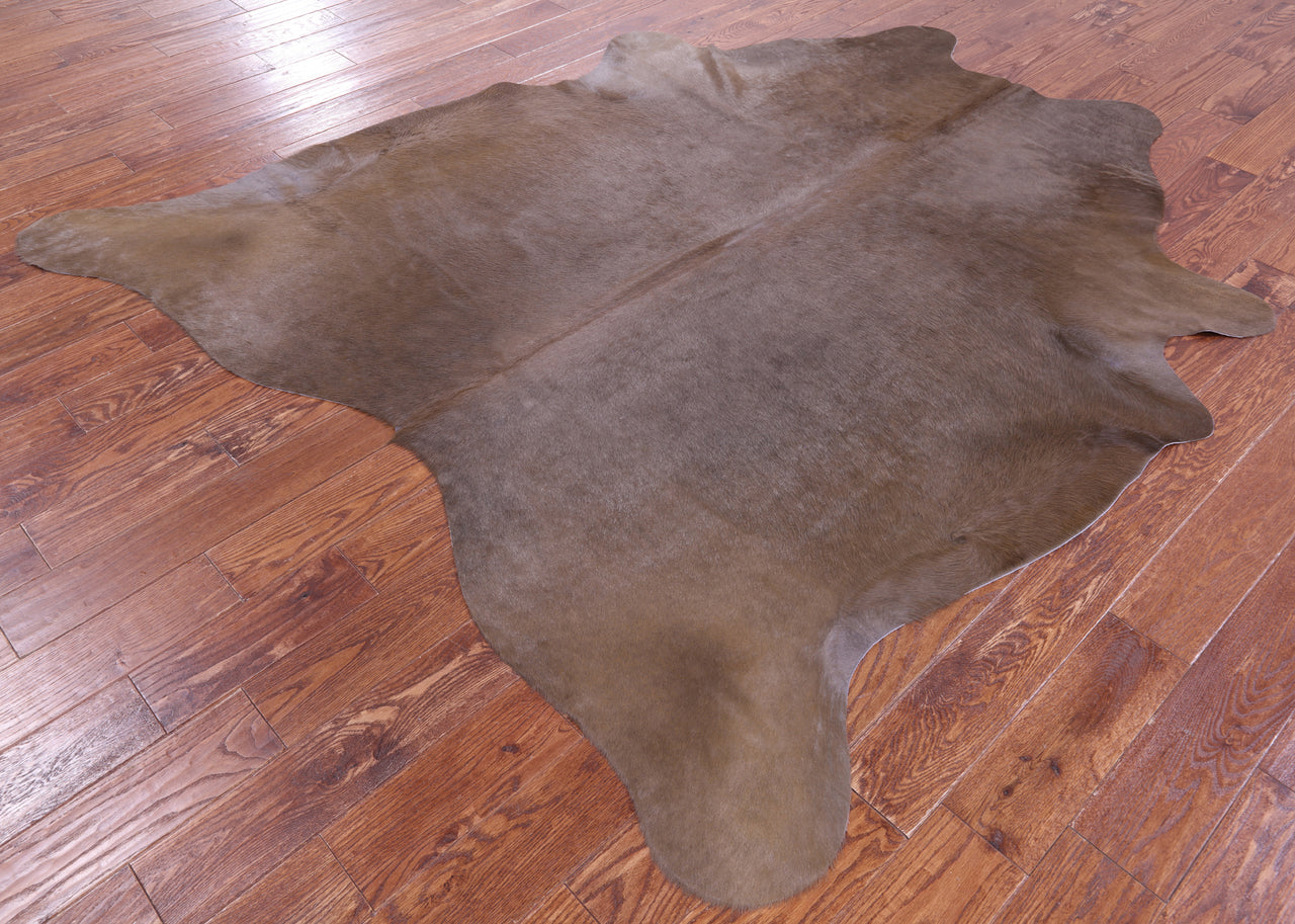 Brown Dyed Natural Cowhide Rug - XX-Large 7' 10"H x 6' 8"W