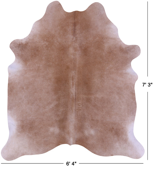Light Brown Natural Cowhide Rug - X-Large 7' 3