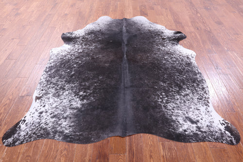 Black Salt & Pepper Natural Cowhide Rug - X-Large 7' 1