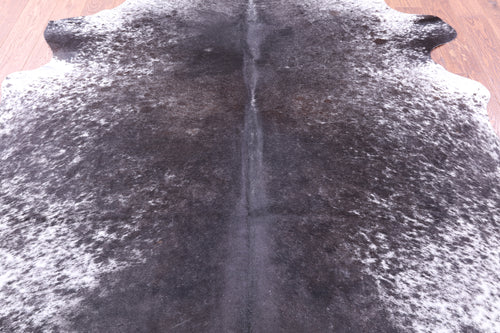Black Salt & Pepper Natural Cowhide Rug - X-Large 7' 1