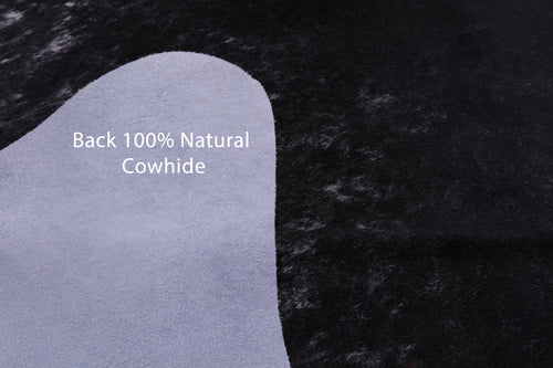 Black Salt & Pepper Natural Cowhide Rug - X-Large 7' 1