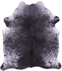 Thumbnail for Black Salt & Pepper Natural Cowhide Rug - X-Large 7' 1