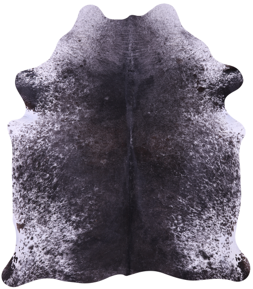 Black Salt & Pepper Natural Cowhide Rug - X-Large 7' 1