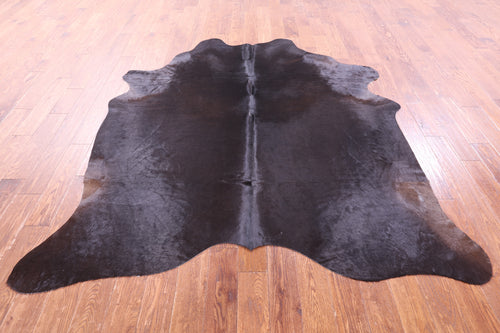 Dark Brown Natural Cowhide Rug - X-Large 7' 6