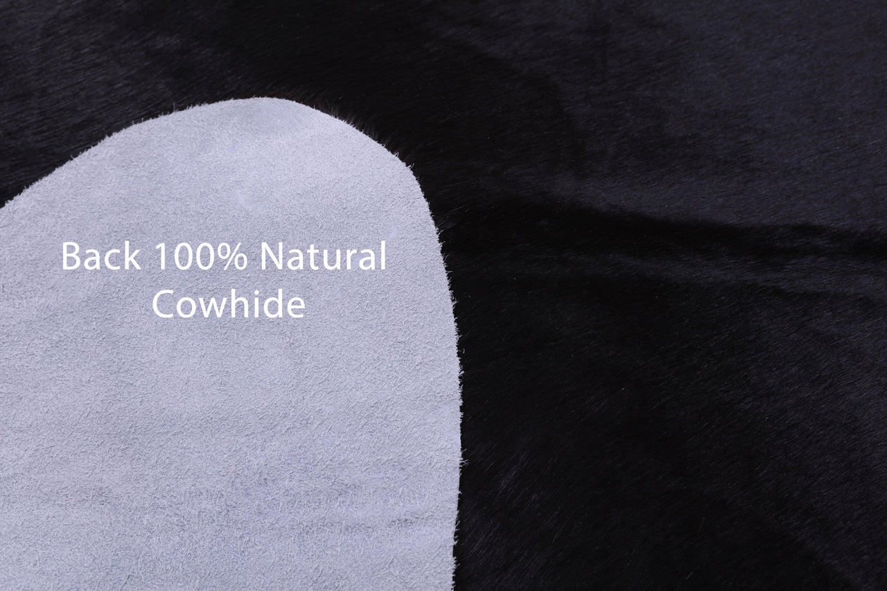 Dark Brown Natural Cowhide Rug - X-Large 7' 6"H x 6' 9"W