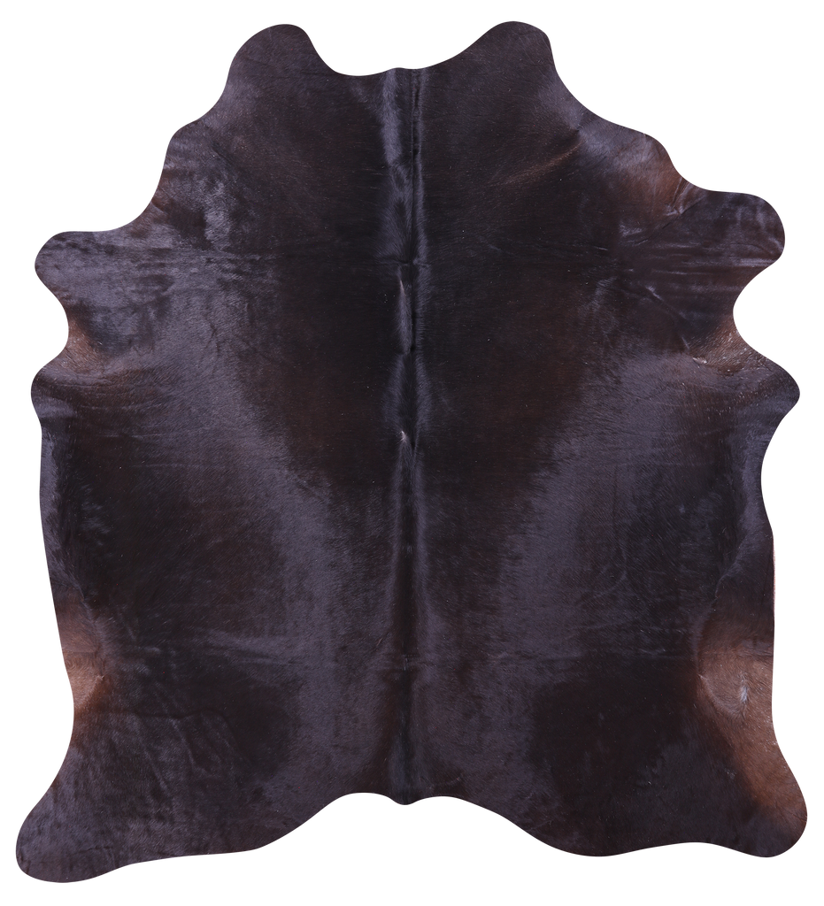 Dark Brown Natural Cowhide Rug - X-Large 7' 6"H x 6' 9"W