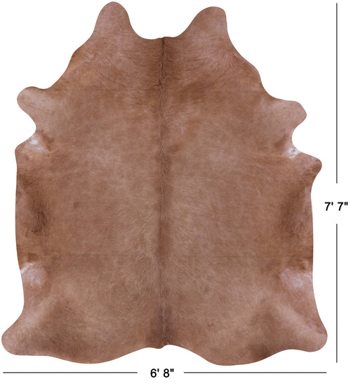 Light Brown Natural Cowhide Rug - X-Large 7' 7