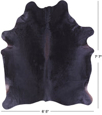 Thumbnail for Black Natural Cowhide Rug - X-Large 7' 7