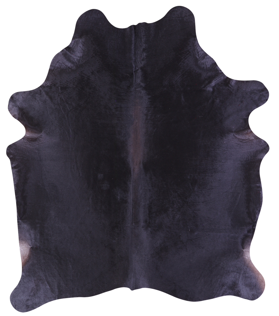 Black Natural Cowhide Rug - X-Large 7' 7"H x 6' 5"W