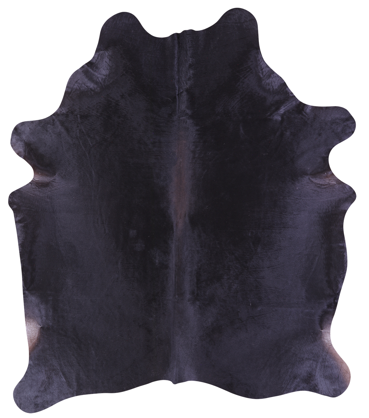 Black Natural Cowhide Rug - X-Large 7' 7"H x 6' 5"W