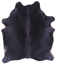 Thumbnail for Black Natural Cowhide Rug - X-Large 7' 7