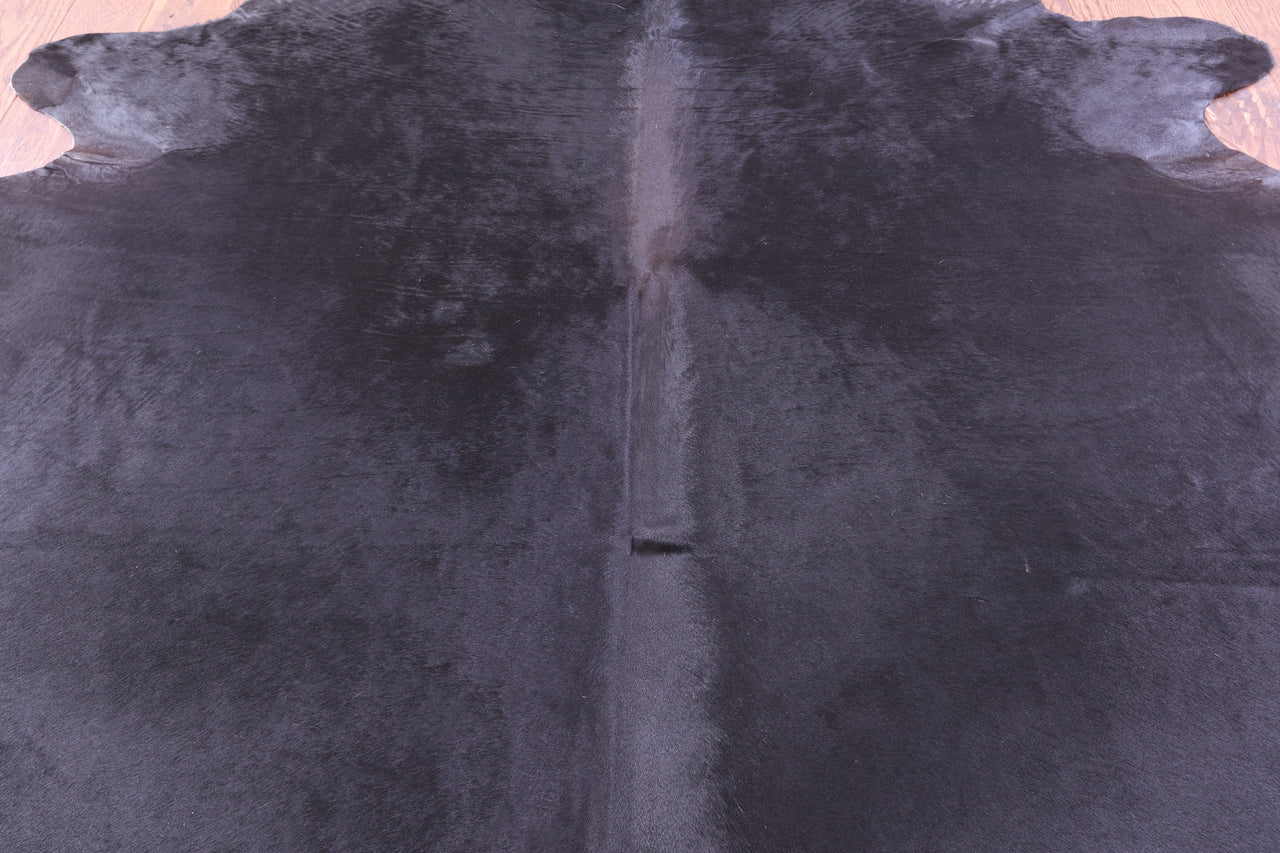 Black Natural Cowhide Rug - X-Large 7' 7"H x 6' 5"W