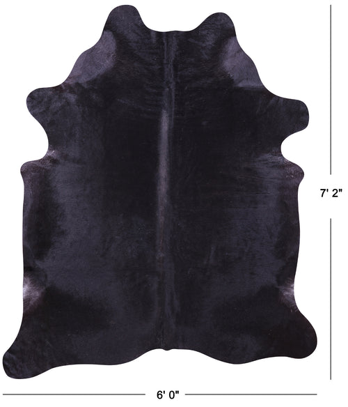 Black Natural Cowhide Rug - X-Large 7' 2