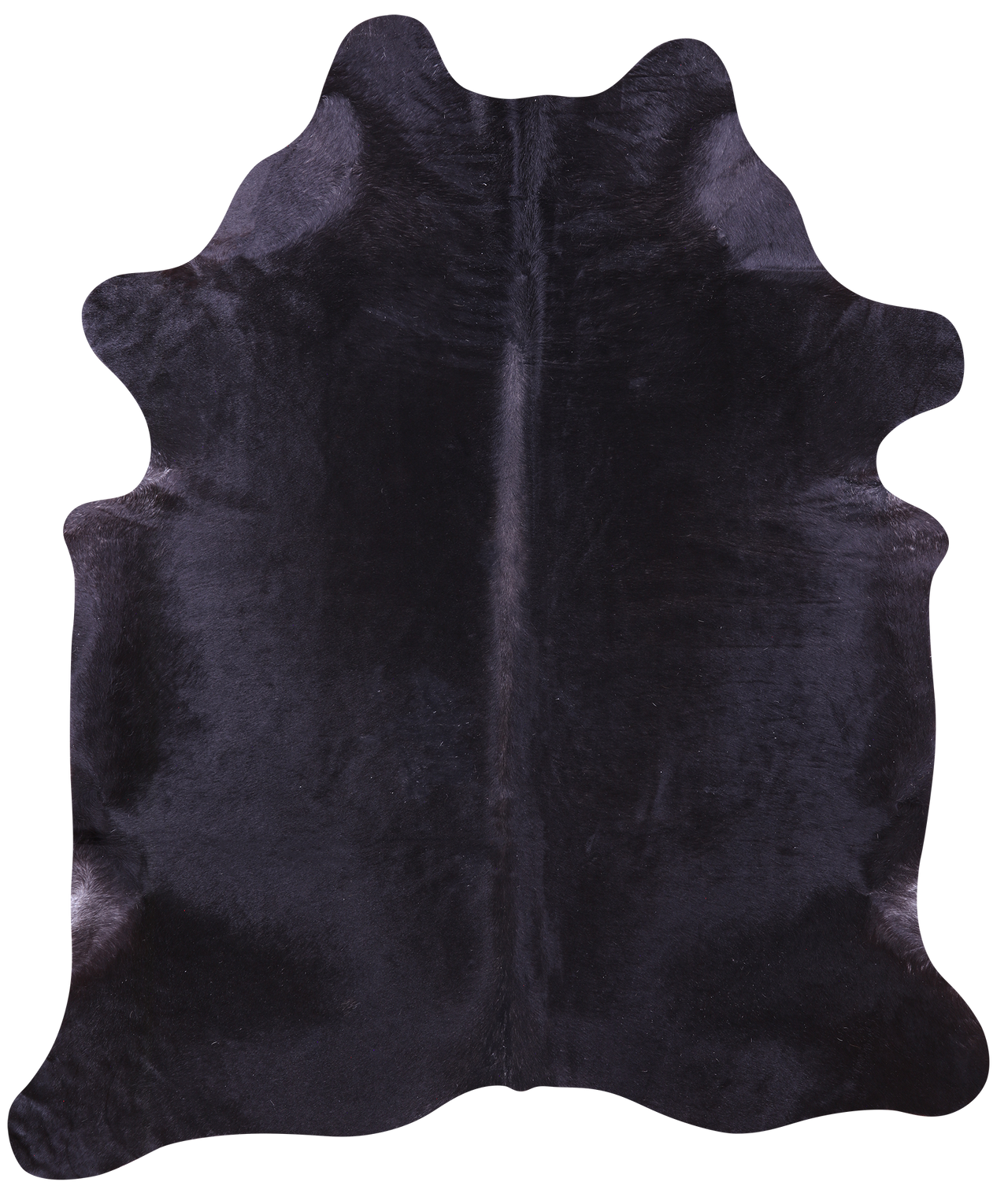 Black Natural Cowhide Rug - X-Large 7' 2"H x 6' 0"W