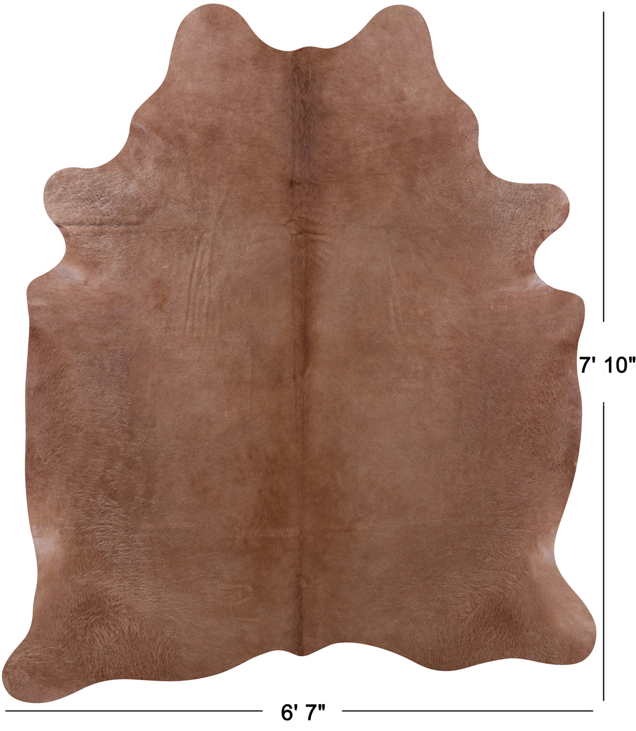 Light Brown Natural Cowhide Rug - XX-Large 7' 10"H x 6' 7"W
