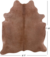 Thumbnail for Light Brown Natural Cowhide Rug - XX-Large 7' 10