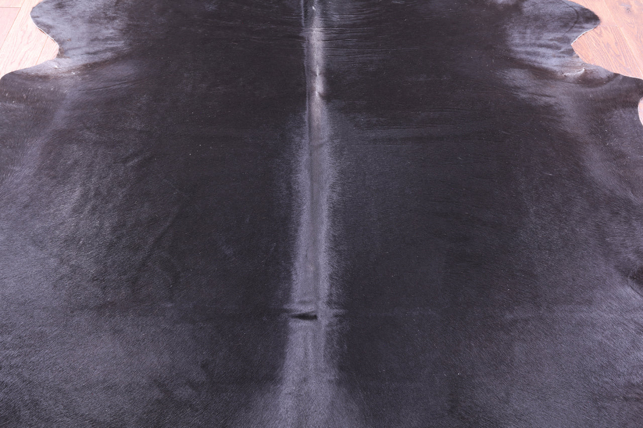 Black Natural Cowhide Rug - X-Large 7' 7"H x 6' 10"W