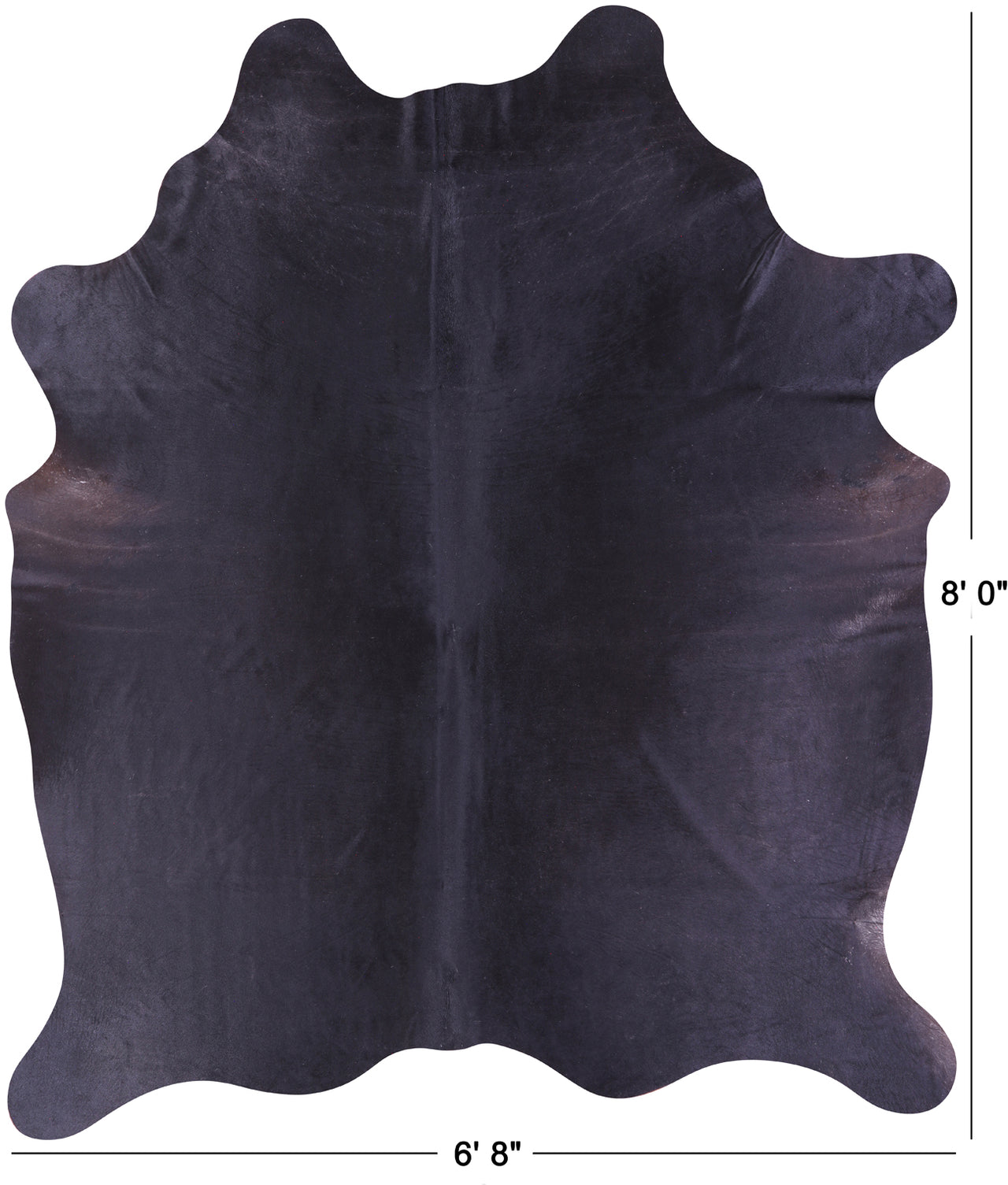 Black Natural Cowhide Rug - XX-Large 8' 0"H x 6' 8"W