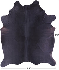 Thumbnail for Black Natural Cowhide Rug - XX-Large 8' 0