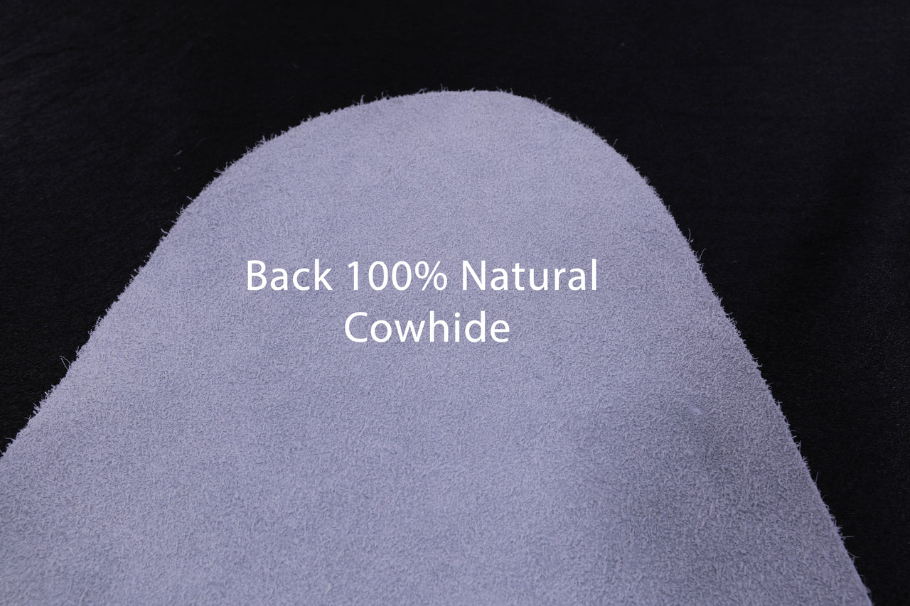 Black Natural Cowhide Rug - XX-Large 8' 0"H x 6' 8"W