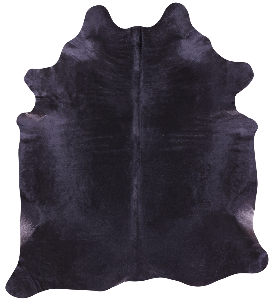 Black Natural Cowhide Rug - X-Large 7' 7"H x 6' 7"W