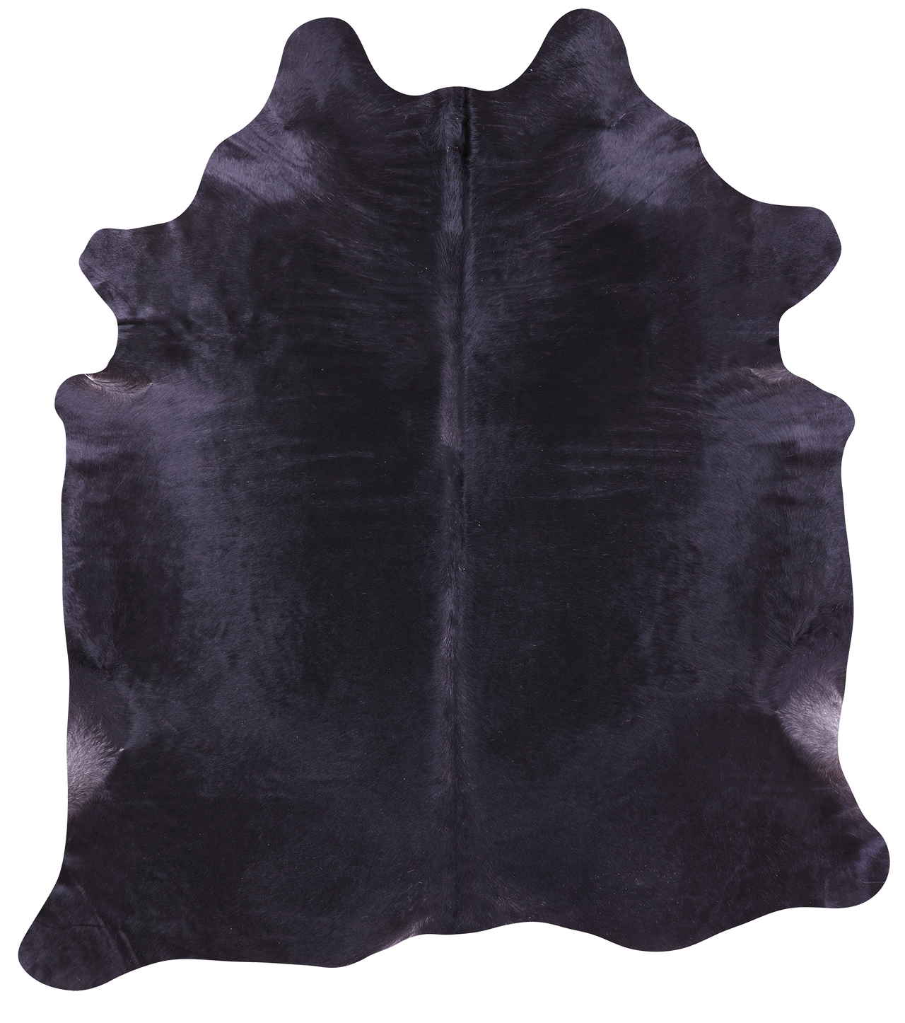 Black Natural Cowhide Rug - X-Large 7' 7"H x 6' 7"W
