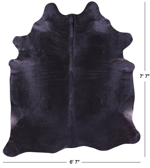 Black Natural Cowhide Rug - X-Large 7' 7