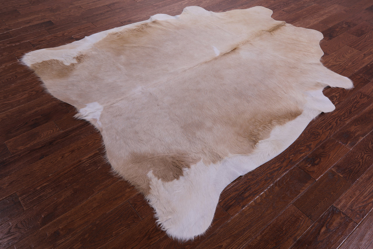 Beige Natural Cowhide Rug - X-Large 7' 3"H x 6' 4"W