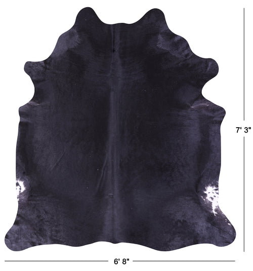 Black Natural Cowhide Rug - X-Large 7' 3